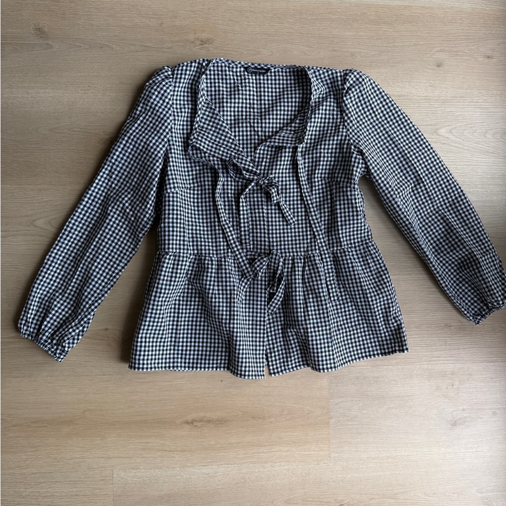 Checkered 3-Tie Women's Top